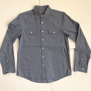 Michael Kors Gingham Plaid Long Sleeve Button Up